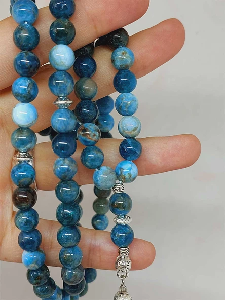 Apatit Taşı 99luk Tesbih 8mm (14290) - Resim 2