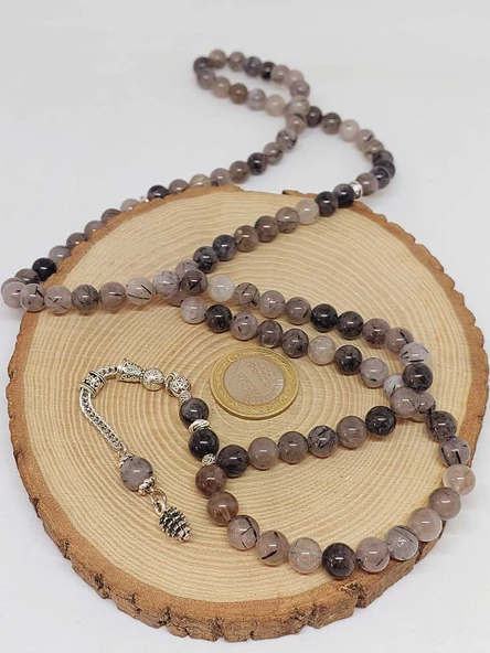 Rutil Kuvars (Beril) Taşı 99luk Tesbih 8mm (54334) - Resim 6