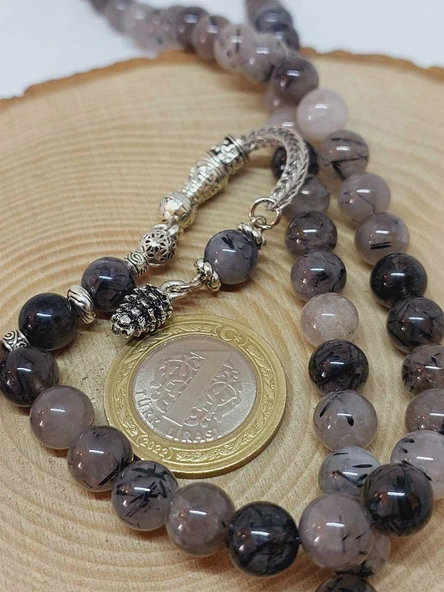 Rutil Kuvars (Beril) Taşı 99luk Tesbih 8mm (54334) - Resim 3