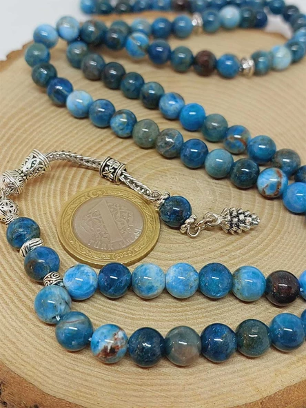 Apatit Taşı 99luk Tesbih 8mm (14290) - Resim 3