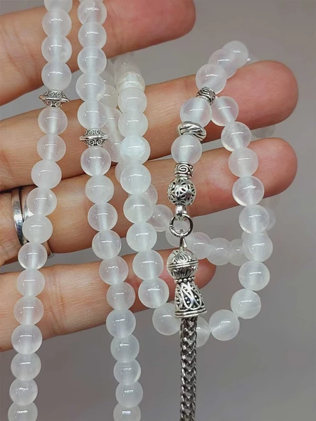 Selenit Taşı 99luk Tesbih 6mm (9833) - Resim 2