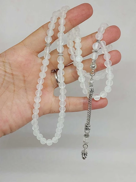Selenit Taşı 99luk Tesbih 6mm (9833) - Resim 5