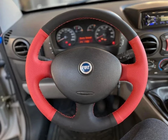 Fiat Doblo D1-D2 (2002-12) Araca Özel Dikmeli Direksiyon Kılıfı (SOFT NOKTA NUBUK) ürün görseli