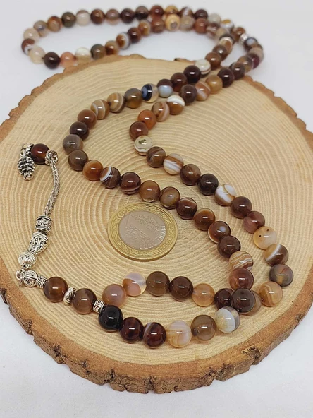 Akik Taşı 99luk Tesbih 8mm (24010) - Resim 6