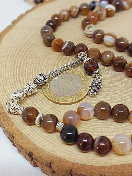 Akik Taşı 99luk Tesbih 8mm (24010) - Resim 3