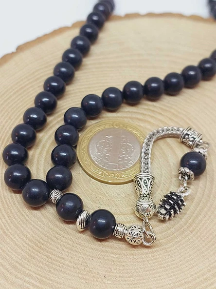 Shungite (Şungit) Taşı 99luk Tesbih 8mm (23180) - Resim 3