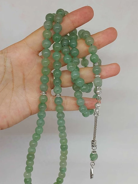 Aventurin Taşı Açık Renk 99luk Tesbih 8mm (17605) - Resim 5