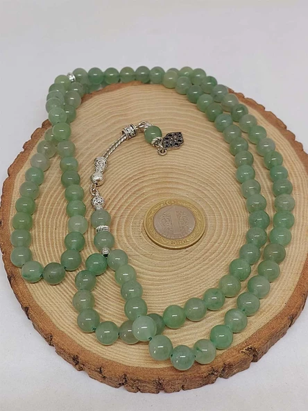 Aventurin Taşı Açık Renk 99luk Tesbih 8mm (17605) - Resim 6