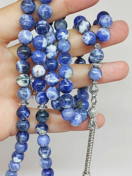 Sodalit Taşı Royal 99luk Tesbih 8mm (15374) - Resim 2