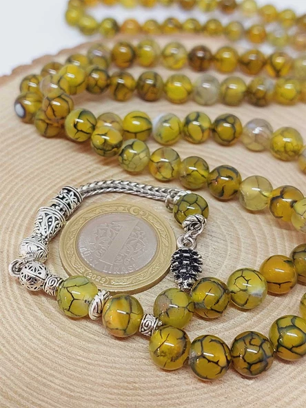 Akik Taşı 99luk Tesbih 8mm (4203) - Resim 3