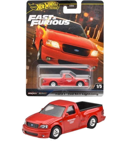 Hot Wheels Fast-Furious Premium Araba FORD F-150 SVT LIGHTNING HNW46-HYP75 - Resim 2