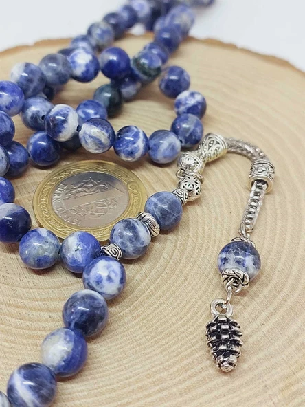 Sodalit Taşı Royal 99luk Tesbih 8mm (15374) - Resim 3
