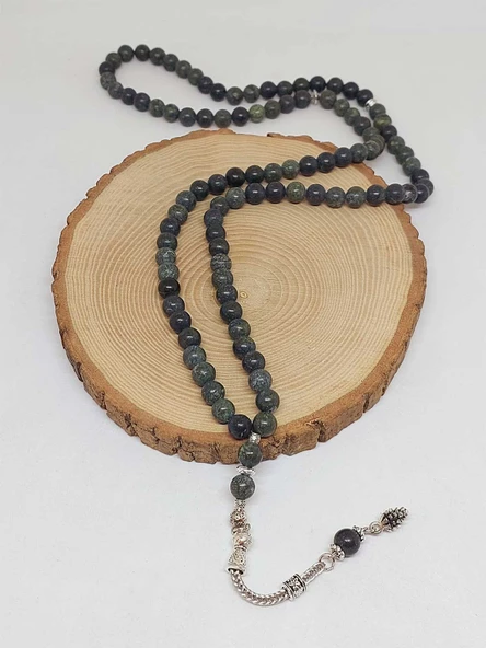 Serpantin (Yılan) Taşı 99luk Tesbih 8mm (9766) - Resim 4