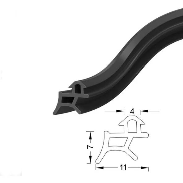 Tamirat Contası Pimapen Kapı Pencere Contası Pvc Doğrama Fitili 10 Metre Siyah