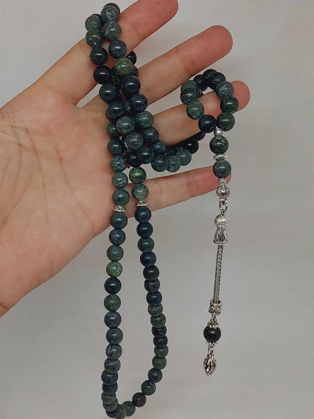 Serpantin (Yılan) Taşı 99luk Tesbih 8mm (9766) - Resim 5