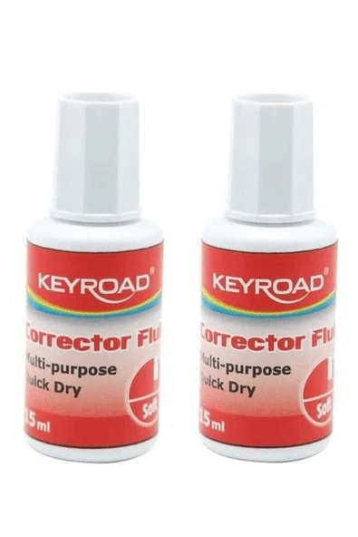 Sıvı Silici Daksil 2 Adet 15 ml Fırçalı Sıvı Düzeltici Daksil Okul Ofis Büro Fırça Uçlu Daksil - 2