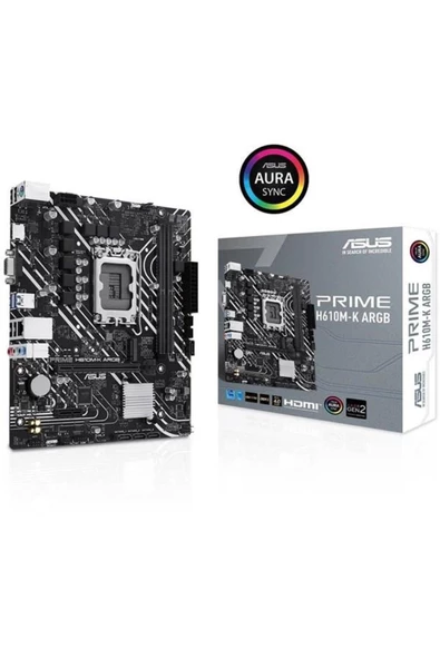 PRIME H610M-K D4 ARGB DDR4 HDMI PCIE 3.0 1700P MATX