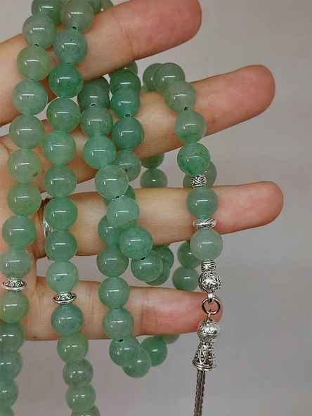 Aventurin Taşı Açık Renk 99luk Tesbih 8mm (17605) - Resim 2