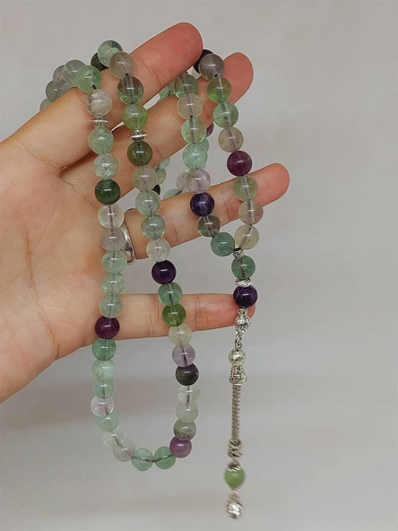 Florit Taşı 99luk Tesbih 8mm (4701) - Resim 5