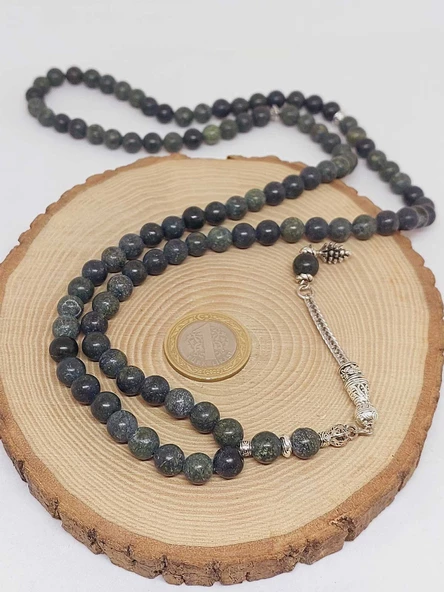 Serpantin (Yılan) Taşı 99luk Tesbih 8mm (9766) - Resim 6