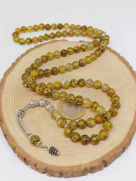 Akik Taşı 99luk Tesbih 8mm (4203) - Resim 6