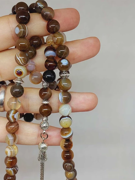 Akik Taşı 99luk Tesbih 8mm (24010) - Resim 2