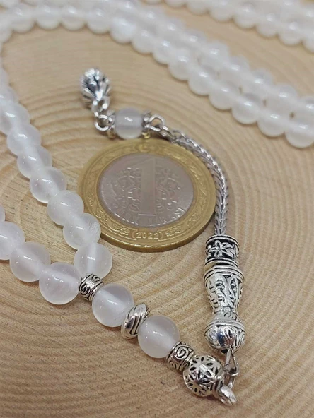 Selenit Taşı 99luk Tesbih 6mm (9833) - Resim 3