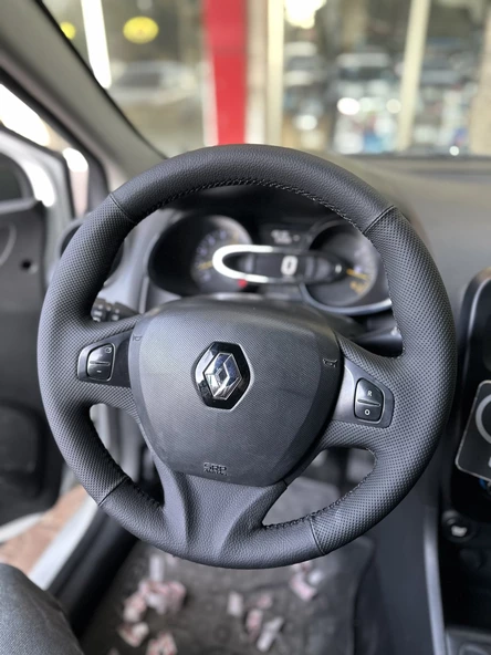 Renault Clio 4 Faz 1 2014-2017 Araca Özel Direksiyon Kılıfı (ARACINIZIN DİREKSİYONUYLA TEYİT EDİNİZ) - Resim 3