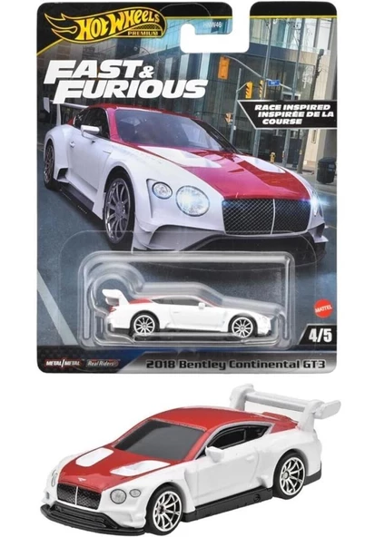 Hot Wheels Fast-Furious Premium Araba 2018 BENTLEY CONTINENTAL GT3 HNW46-HVR63