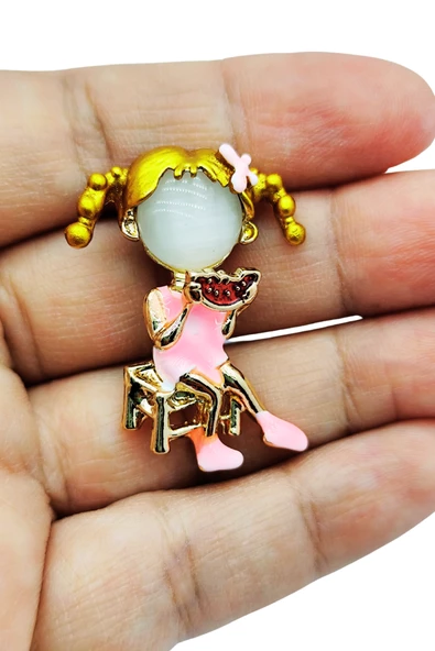 Yaz Neşesi Karpuzlu Kız Broş ürün görseli 1