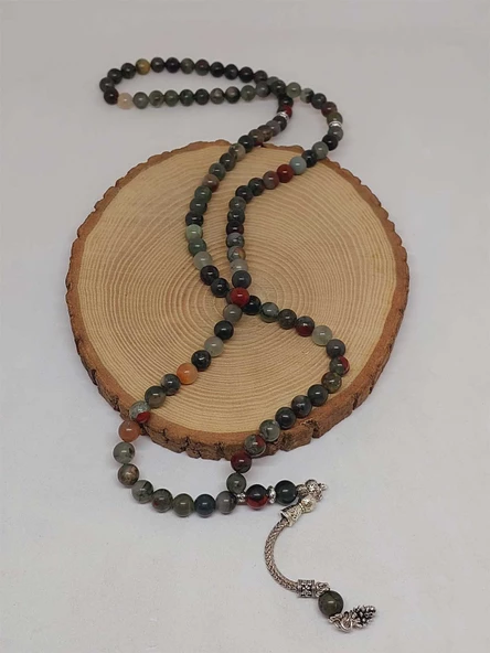 Kan Taşı 99luk Tesbih 8mm (1911) - Resim 4