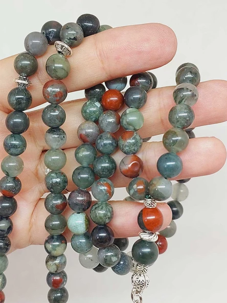 Kan Taşı 99luk Tesbih 8mm (1911) - Resim 2