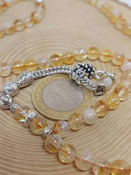 Sitrin Taşı Açık & Koyu Karışık Renk 99luk Tesbih 6mm (27575) - Resim 3