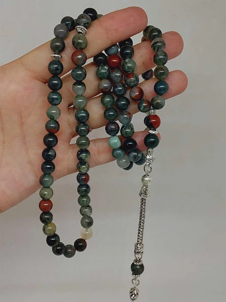 Kan Taşı 99luk Tesbih 8mm (1911) - Resim 5