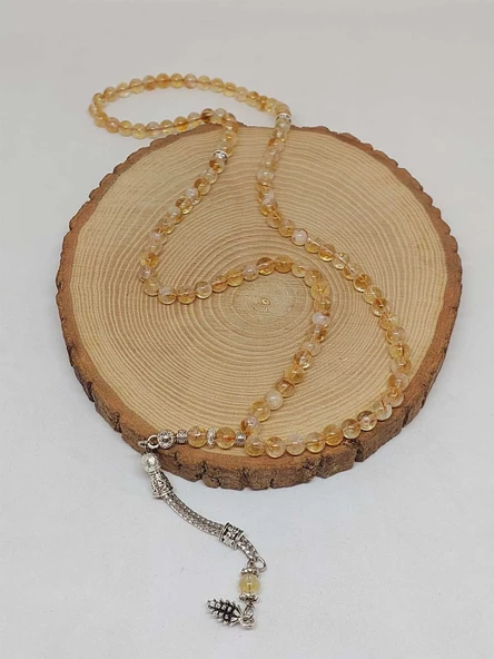 Sitrin Taşı Açık & Koyu Karışık Renk 99luk Tesbih 6mm (27575) - Resim 4