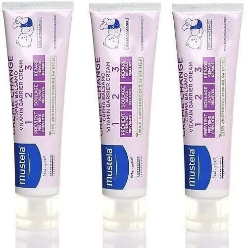 Mustela Vitamin Barrier 1.2.3 Pişik Kremi 50 ml 3 Adet