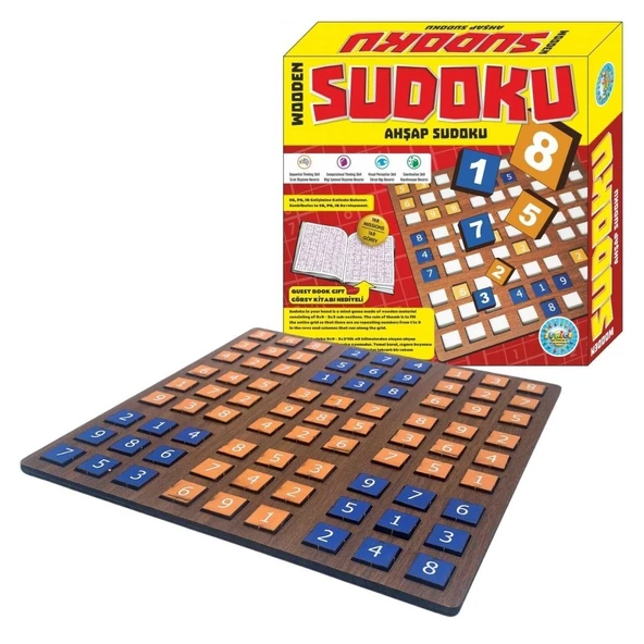 9 Bölümlü Ahşap Sudoku Eğitici Oyun Seti (4776)