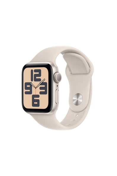 Apple  Watch SE GPS 40mm Yıldız Işığı Alüminyum Kasa ve Yıldız Işığı Spor Kordon - S/M