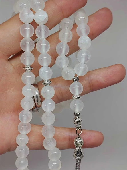 Selenit Taşı 99luk Tesbih 8mm (14410) - Resim 2