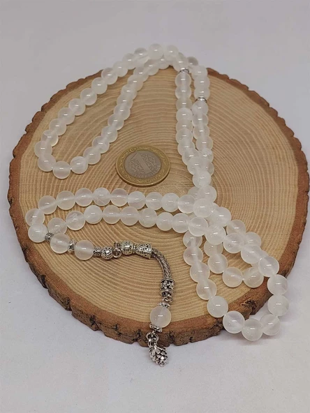 Selenit Taşı 99luk Tesbih 8mm (14410) - Resim 3