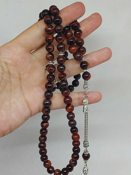 Şahin Gözü Taşı 99luk Tesbih 8mm (11152) - Resim 5