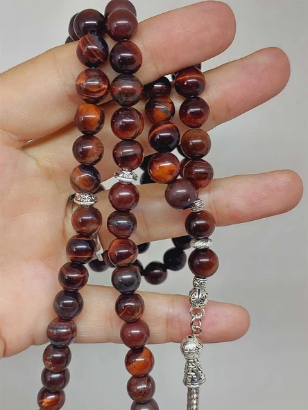 Şahin Gözü Taşı 99luk Tesbih 8mm (11152) - Resim 2