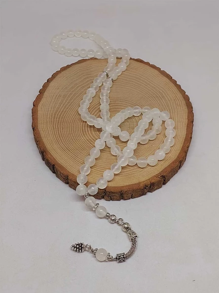 Selenit Taşı 99luk Tesbih 8mm (14410) - Resim 4