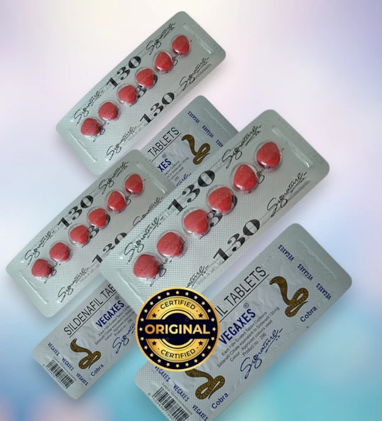 Orjinal Cobra 130MG 6'lı x 3 Dizi Kobra Sildenafilla Tablet Geçiktiriçi Destekleyici Performanss Kirmizi Takviye Tablet