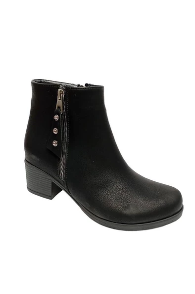 Fix 9311 Yağlı Deri Trend Fashion Fermuarlı Kadın Bot