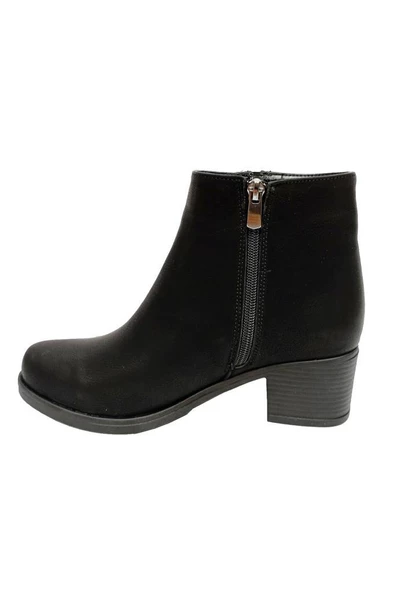 Fix 9311 Yağlı Deri Trend Fashion Fermuarlı Kadın Bot - 2