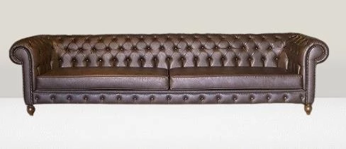 Koltuk Zus309 CHESTER Model90483 Kanepe Suni Deri Kumaş Ahşap Kayın Ayak El Yapım