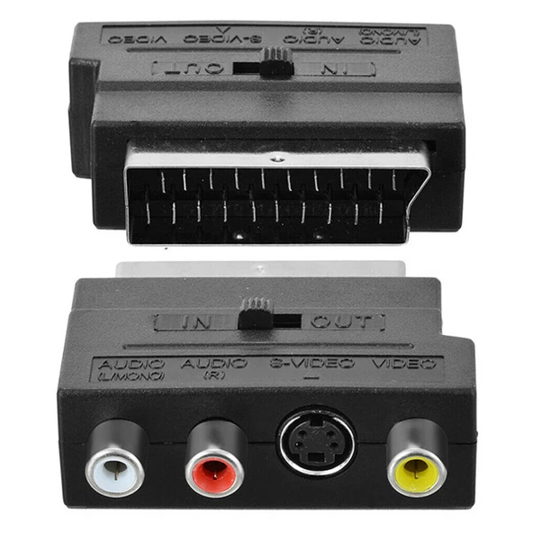 SCART ADAPTÖR SWICHLİ (İN-OUT) ELEKTROMER (4593)