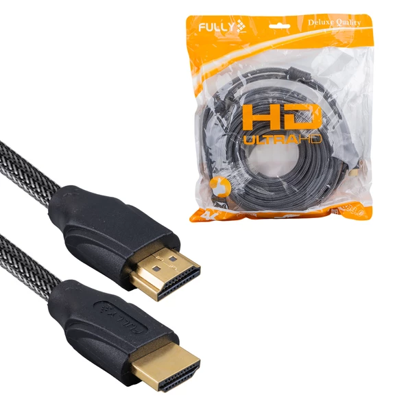 10 METRE ÖRGÜLÜ GOLD UÇLU HDMI KABLO (4593)