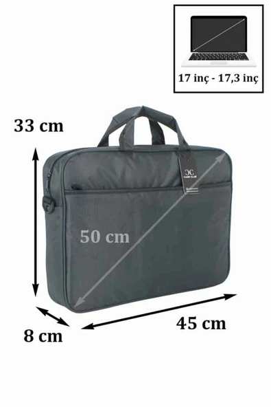 Case Club 17 inç Omuz Ve El Çantası Büyük Boy Omuz Askılı Hafif Su Geçirmez Kumaş - 3